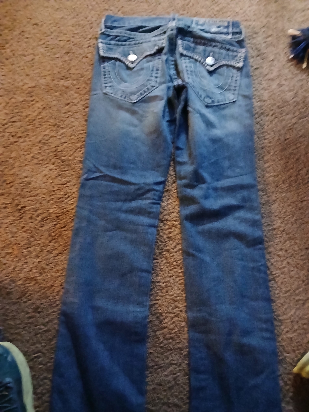True Religion Women’s Dark Blue Straight-Leg Jeans